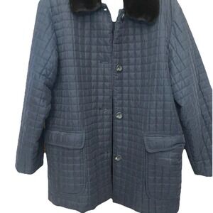 Andrew Marc NY Womens Heavy Coat Faux Fur CollorBlack Sz M